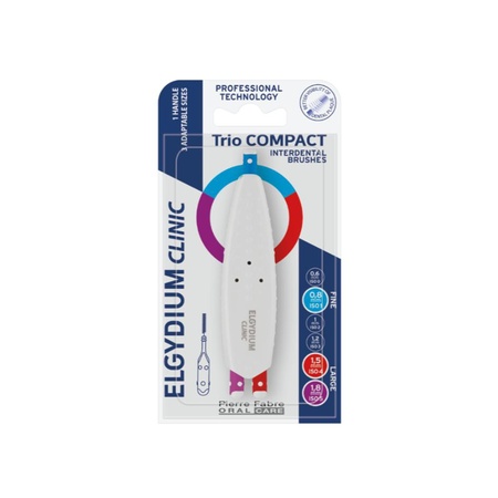 Periuță interdentara, Large Trio Compact, 2 bucăți, Elgydium