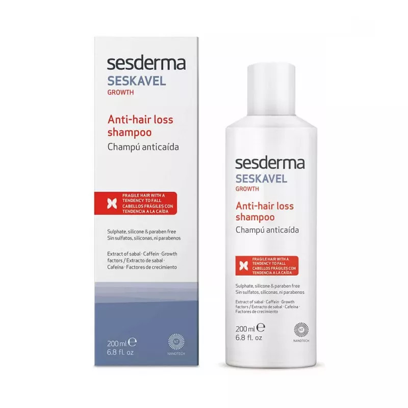 Sampon anti-caderea parului seskavel growth, 200 ml, sesderma