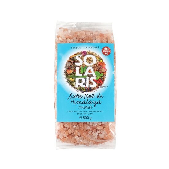 Sare roz de himalaya cristale, 500 grame, solaris