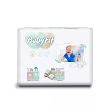 Scutece bio maxi, nr. 4, 7-18 kg, 30 bucati - babyfit