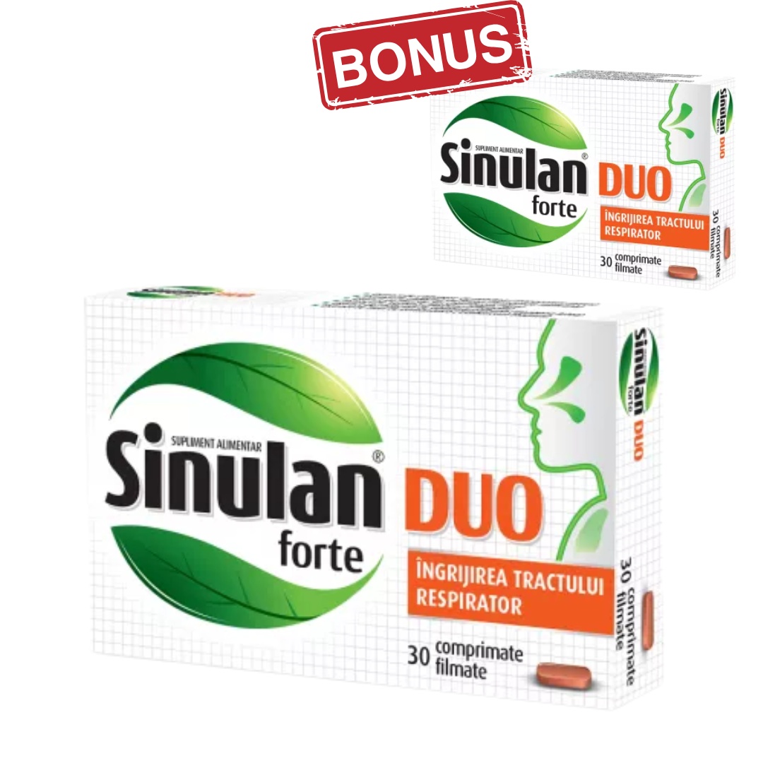 Sinulan Duo Forte - 60 Tablete Walmark | Respirație Sănătoasă și Imunitate Puternică