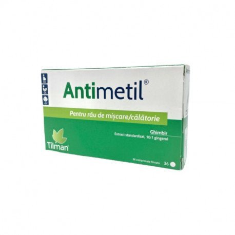 Tilman Antimetil cu extract standardizat de ghimbir, 36 comprimate filmate