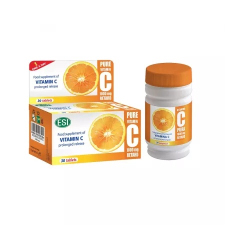 Vitamina c retard 1000 mg, 30 comprimate, esi