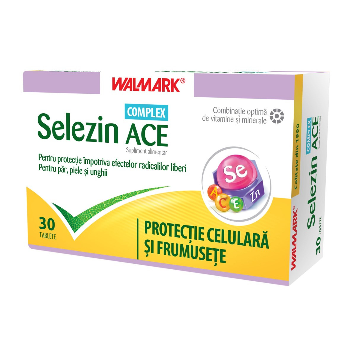 Walmark Selezin ACE cu seleniu, zinc si vitaminele A, C, E, B6, 30 tablete