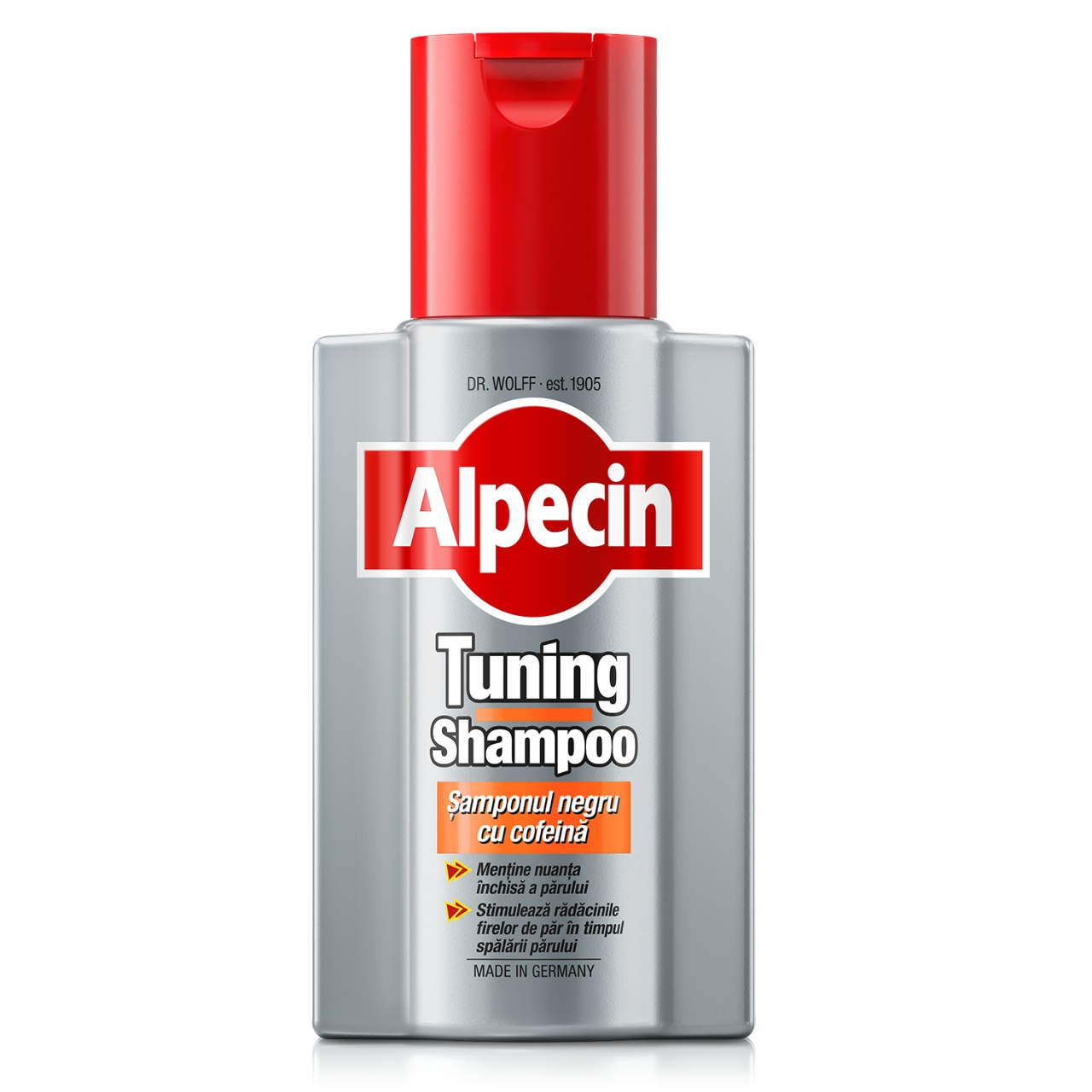 Alpecin Tuning Șampon cu Cofeină pentru Păr Închis la Culoare, 200 ml