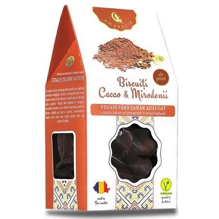 Biscuiti cu cacao și mirodenii, 130 g, Hiper Ambrozia