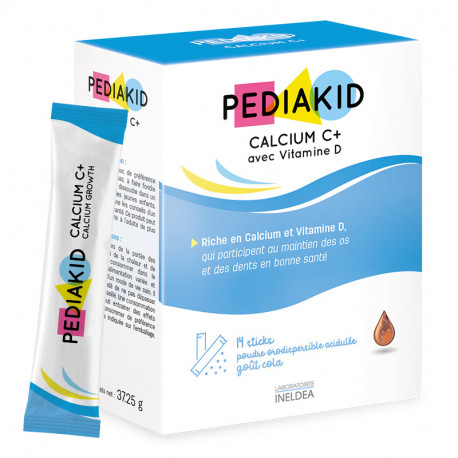 Calciu si vitamina d3, 14 plicuri, pediakid
