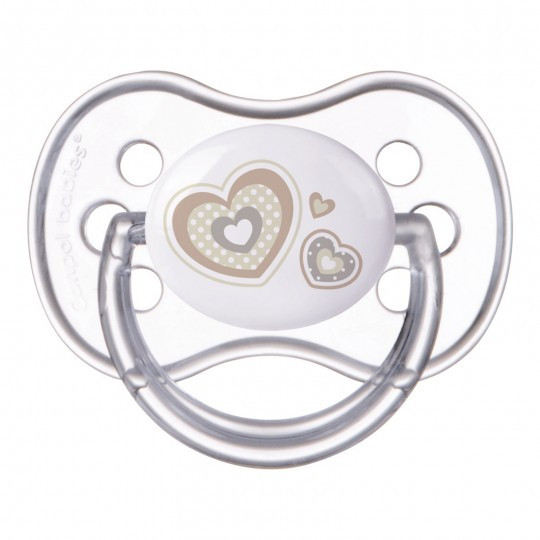 CANPOL Suzeta Ortodontica Silicon 18+L x1buc Baby Hearts Bej 22/567