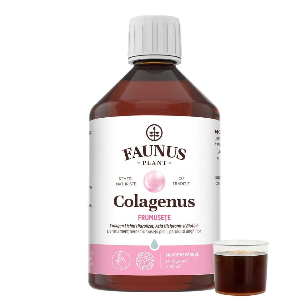 Colagenus Frumusete colagen lichid cu acid hialuronic si biotina, 500 ml, Faunus Plant