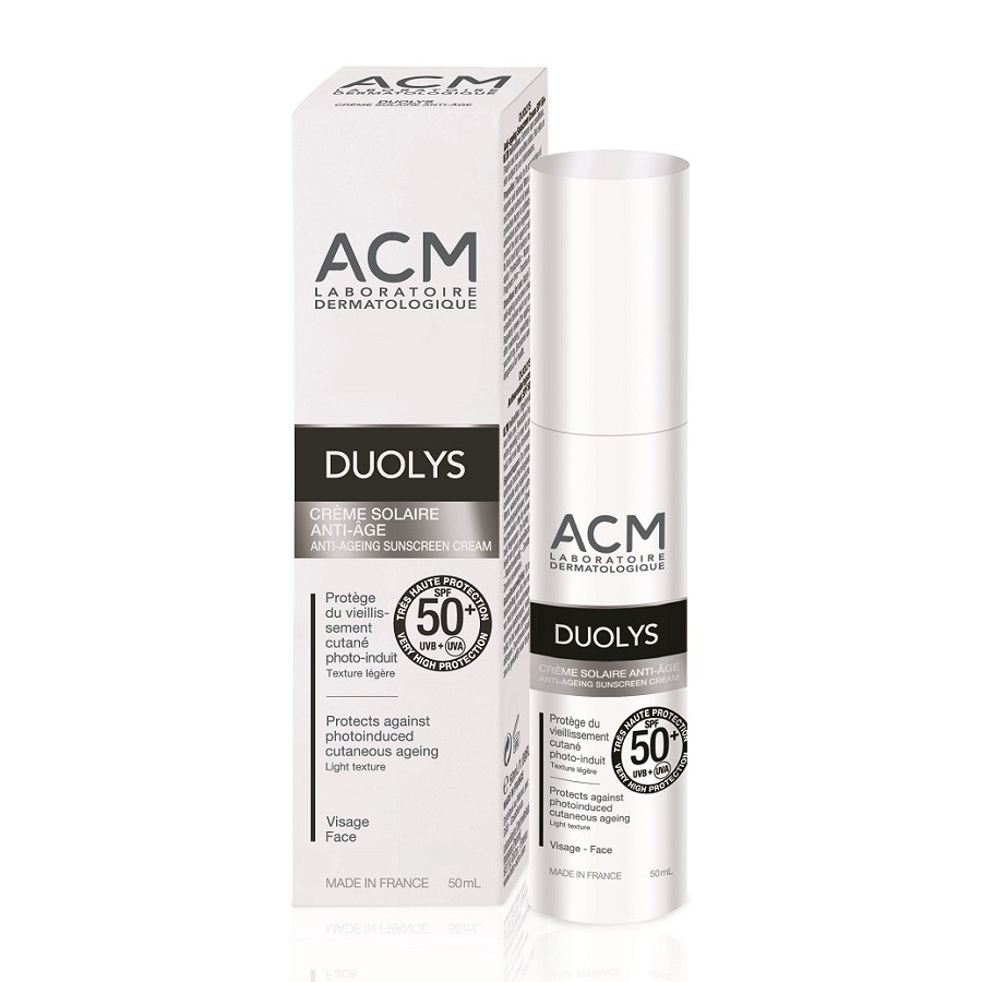 Crema pentru protectie solara anti-imbatranire spf 50+ duolys, 50 ml, acm