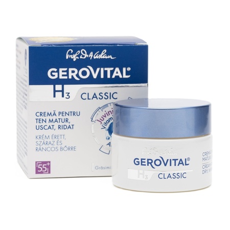 Cremă pentru ten matur, uscat, ridat H3 Classic 55+, 50 ml, Gerovital