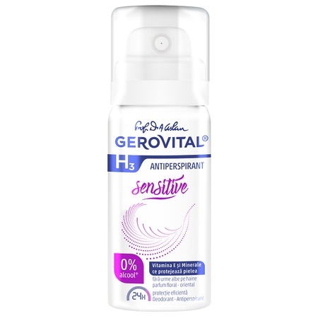 Deodorant Antiperspirant Sensitive H3, 40 ml, Gerovital