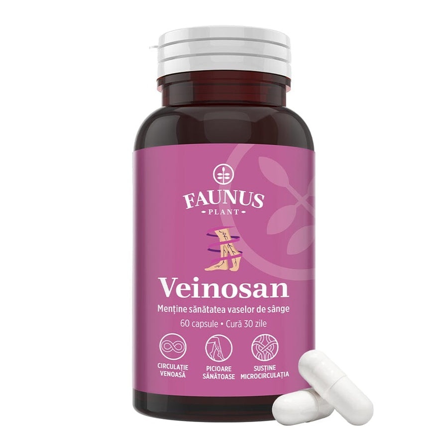Faunus Veinosan capsule cu diosmina, hesperidina si castan salbatic, 60 capsule