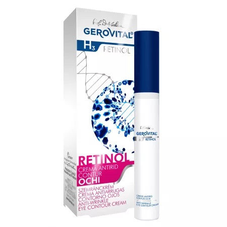 Gerovital H3 Retinol crema antirid pentru conturul ochilor, 15 ml