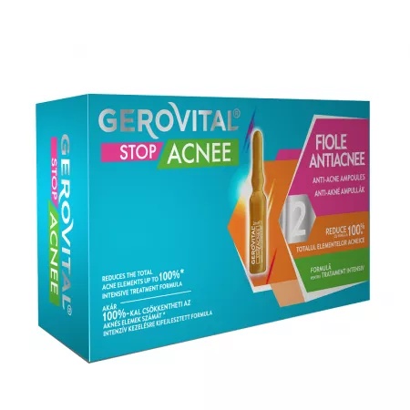 Gerovital Stop Acnee fiole antiacneice, 10 fiole x 2 ml