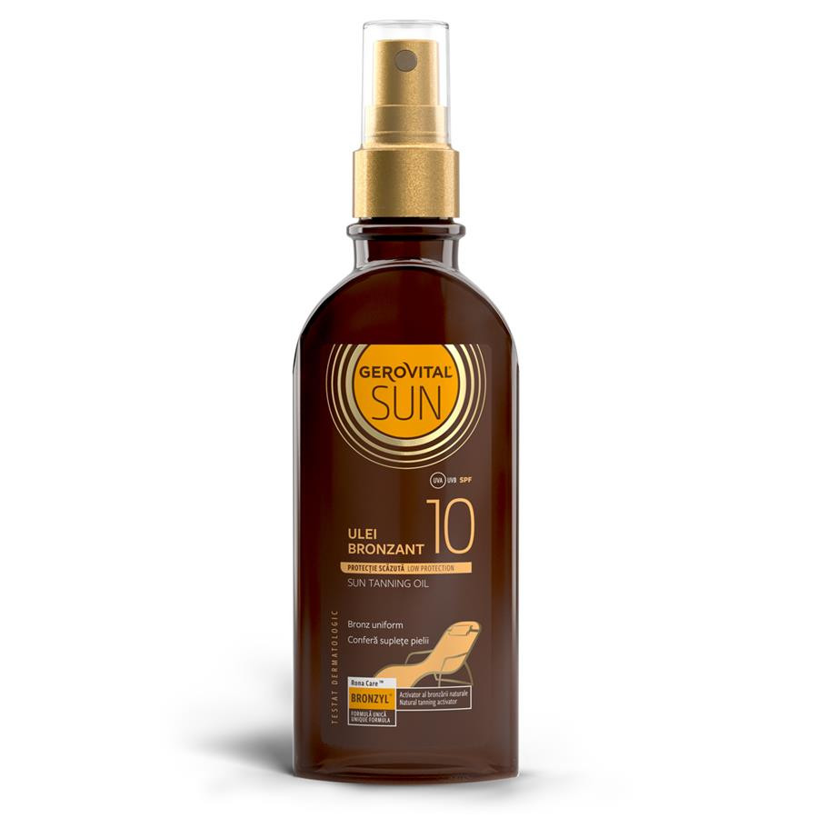 Gerovital sun ulei bronzant spf 10,150ml, farmec