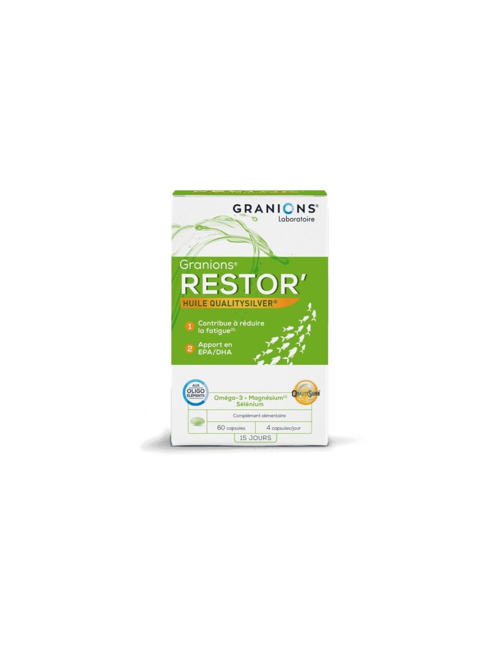 Granions LGN Restor cu Omega-3, magneziu si seleniu, 60 capsule