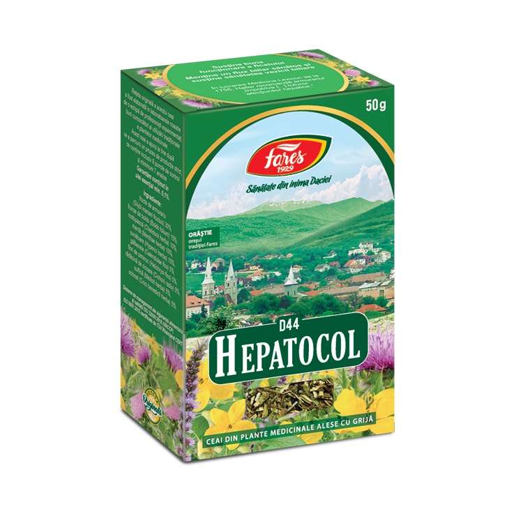 Hepatocol, D44, ceai, 50g, Fares