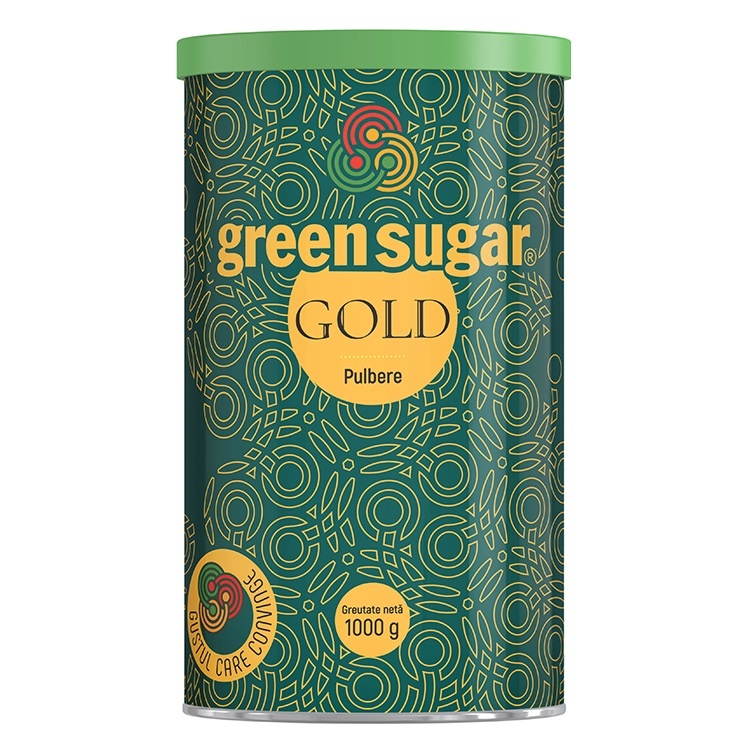 Îndulcitor pulbere Green Sugar Gold, 1000 g, Laboratoarele Remedia