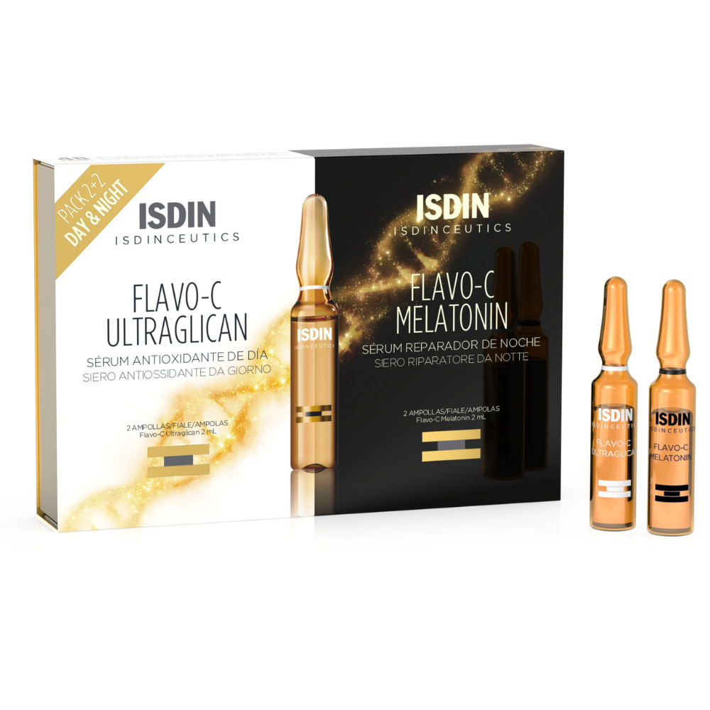 Isdin ser antioxidant ultraglican si melatonina- day & night x2 fi+2fi