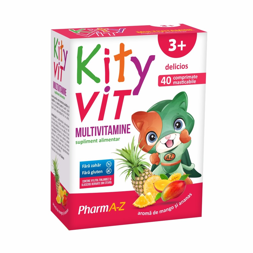 Kityvit multivitamine 40 comprimate masticabile, pharma-z