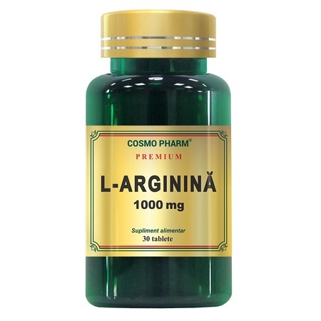 L-arginină 1000mg, 30 tablete, Cosmopharm