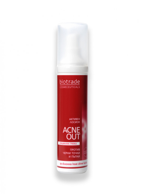 Lotiune activa pentru ten acneic Acne Out, 60 ml, Biotrade