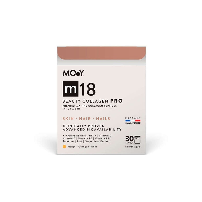 M18 beauty collagen pro mango orange, molecules of youth, 240 g, 30 portii, natural