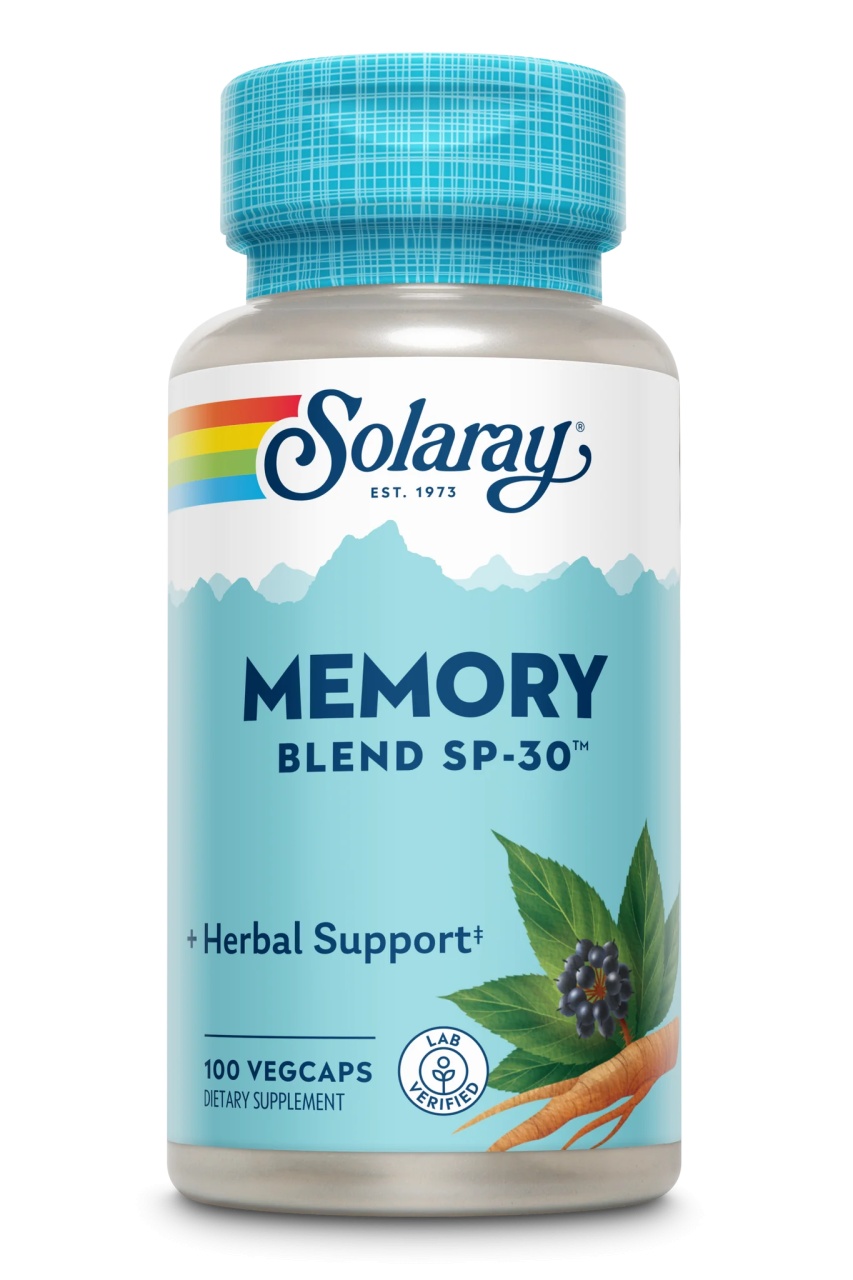Memory Blend Solaray - 100 capsule pentru o minte sănătoasă și o viață echilibrată