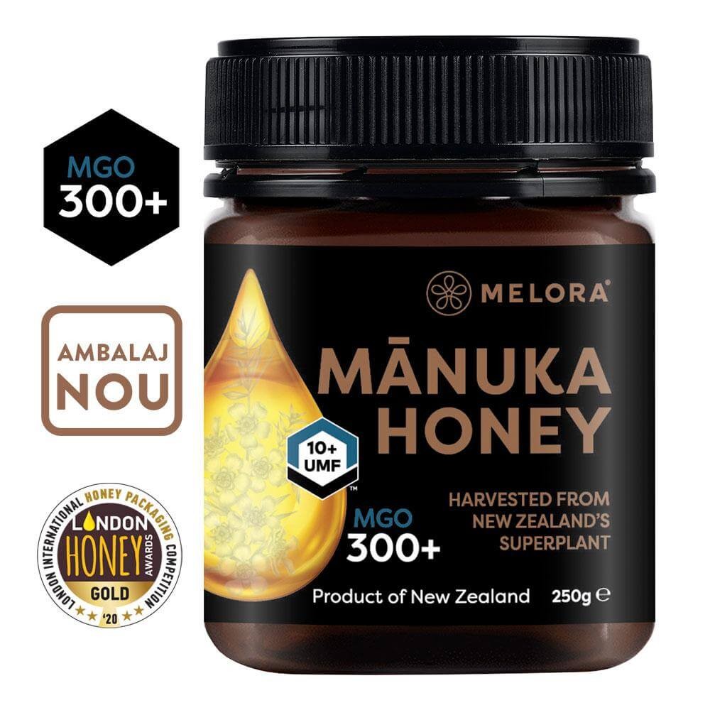 Miere de manuka melora, mgo 300+ (umf 10) naturala, 250 g, noua zeelanda