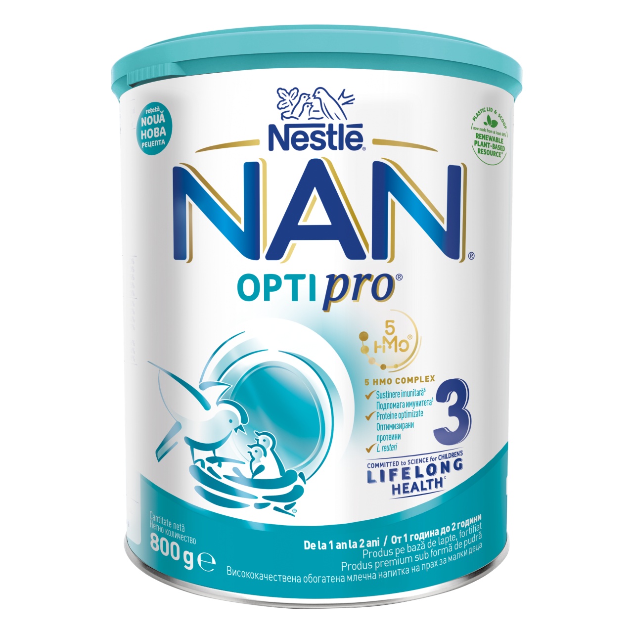 Lapte Praf NAN OPTIPRO 3 HMO 800g - Nutriție Premium pentru Copii +1 An