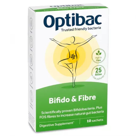 Optibac bifidobacterii si fibre x10plicuri