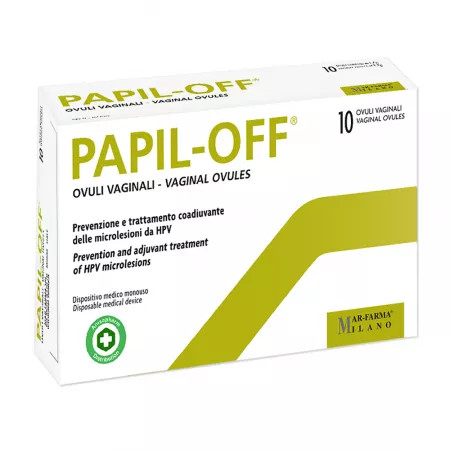 Ovule vaginale papil-off, 10 bucati, mar farma
