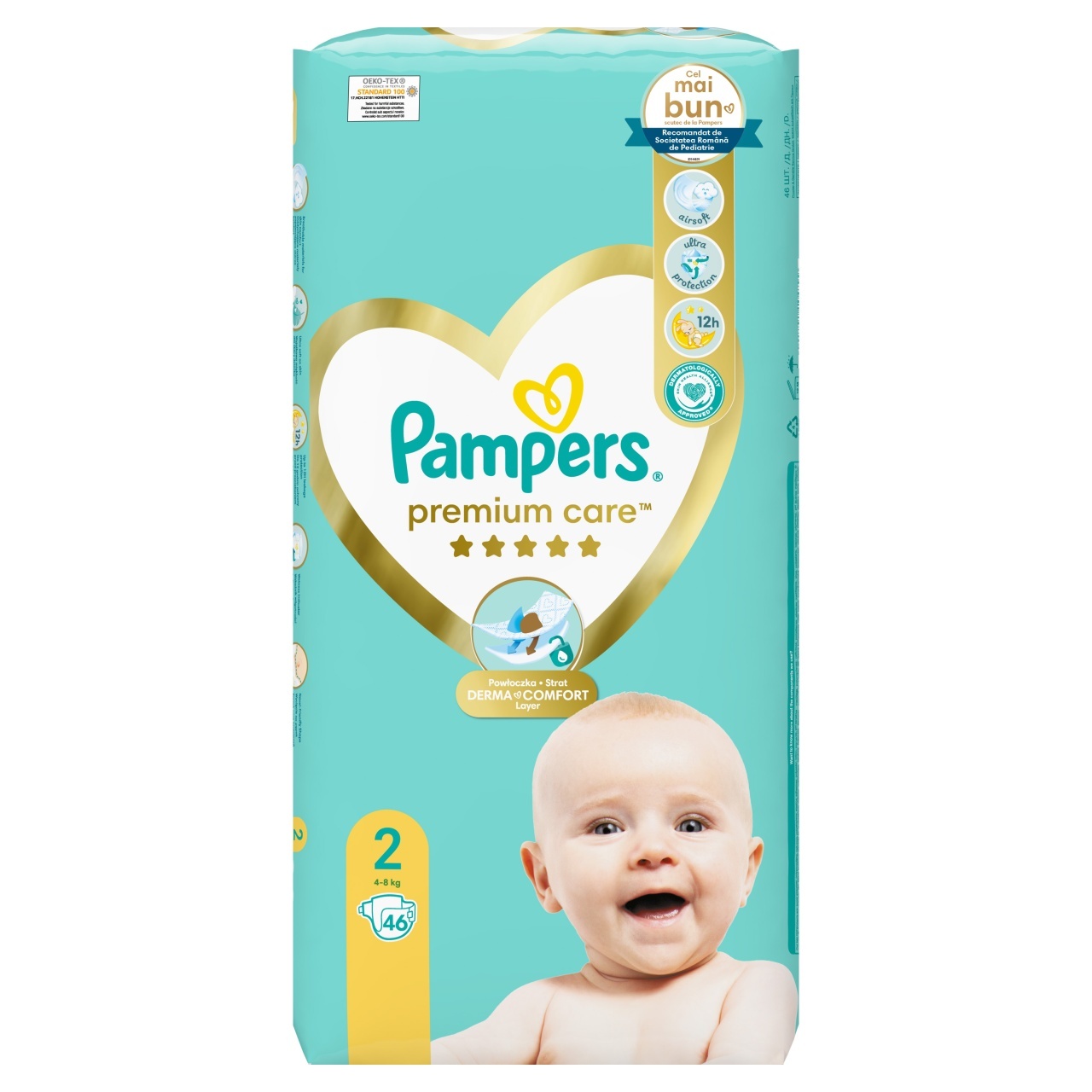 Pampers Premium Care Scutece Nr. 2, 4-8 kg, 46 bucăți