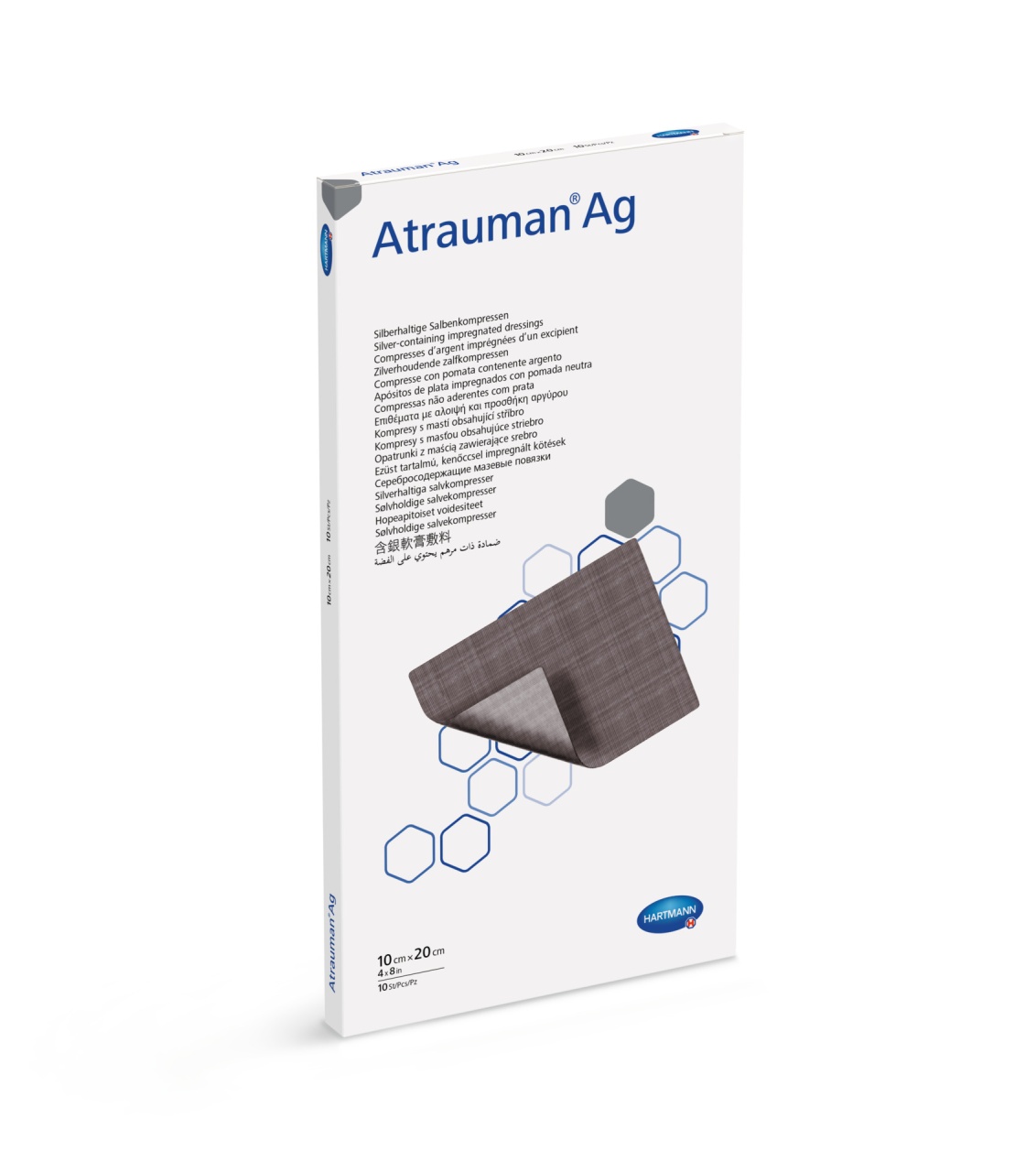 Pansament cu Argint Atrauman Ag 10 x 20 cm, 10 bucati  Hartmann