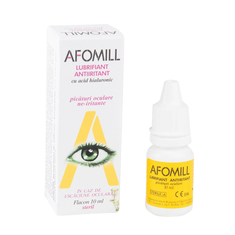 Picaturi oculare lubrifiante afomill, 10 ml, af united