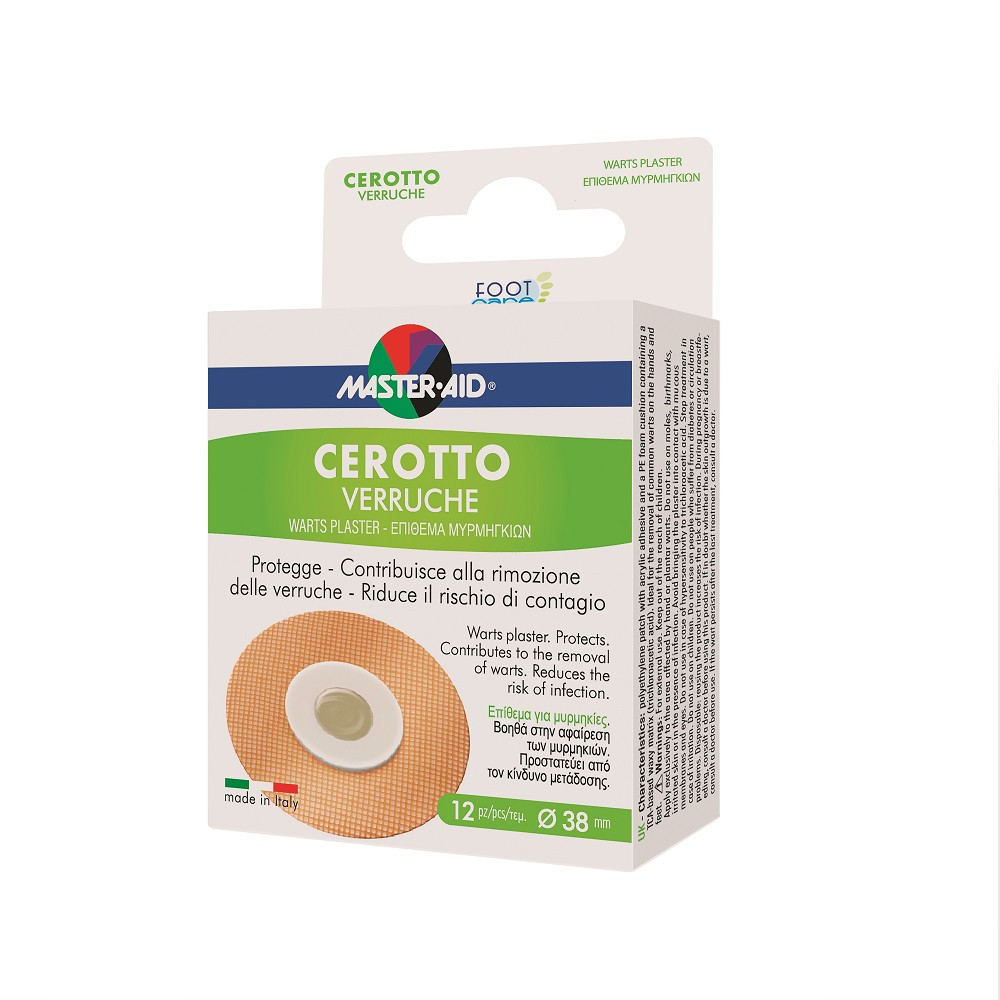 Plasturi pentru negi cerotto master-aid, 12 buc
