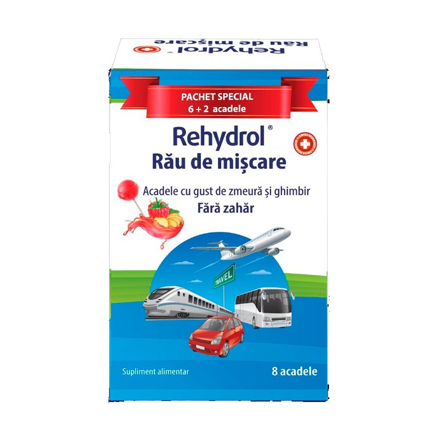 Rehydrol Acadele împotriva Răului de Mișcare - 8 Bucăți, MBA Pharma