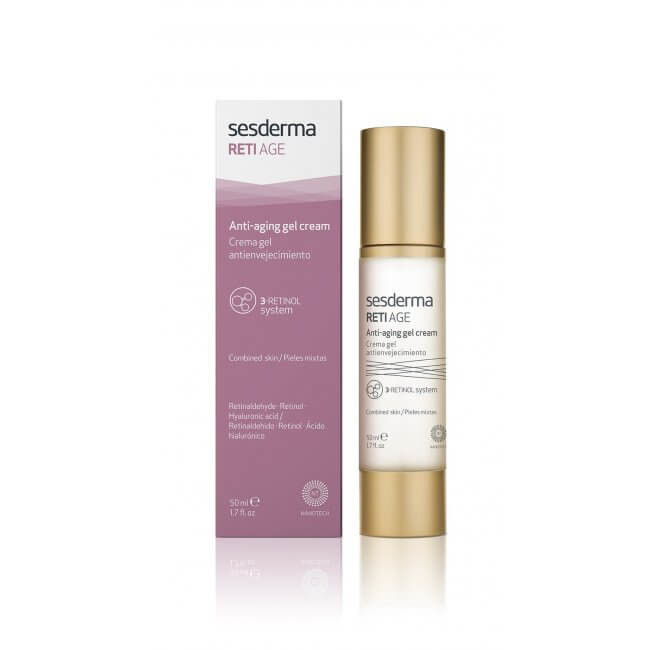 Sesderma Reti Age crema-gel anti-imbatranire cu 3 forme de retinol pentru ten mixt, 50 ml