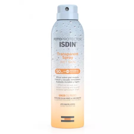 Spray transparent de protectie solara corp wet skin spf 50, 250 ml, isdin