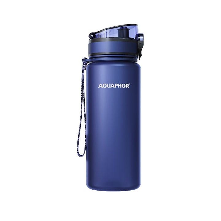 Sticla filtranta Aquaphor City 650 ml, Bleumarin, cu filtru inclus 150 L