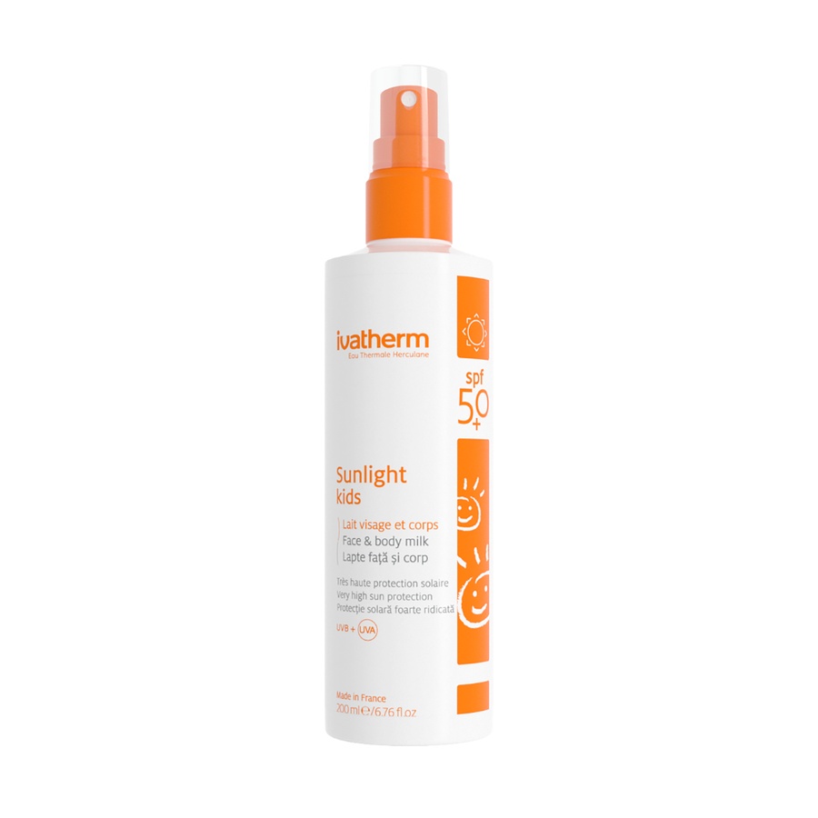 Sunlight Kids Lapte cu SPF50+, 200ml, Ivatherm