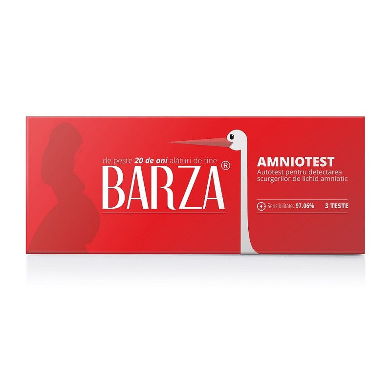 Test rapid pentru detectarea scurgerilor de lichid amniotic, amniotest, 3 teste, barza