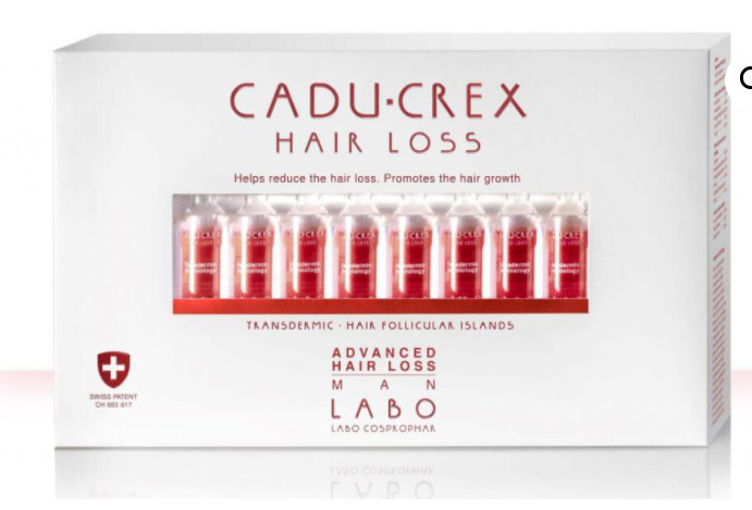 Tratament impotriva caderii parului barbati stadiu avansat, 40 fiole, cadu-crex, labo