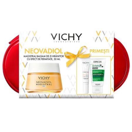 Trusa Vichy Neovadiol Magistral 50 ml + Capital Soleil SPF 50+ 15 ml + Sampon Dercos anti-matreata 50 ml