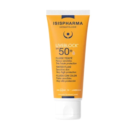 UVEBLOCK SPF 50+ Tinted Fluid - Protectie Solara Colorata pentru Piele Sensibila