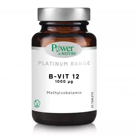 Vitamina b12 1000 μg platinum, 20 tablete, power of nature