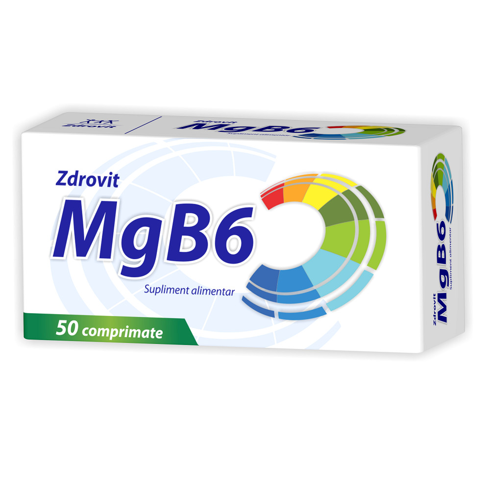 Zdrovit Magneziu + B6 - 50cp | Reduce Oboseala și Boostează Energia