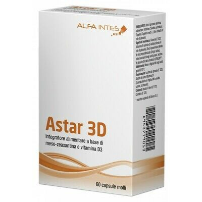 Alfa Intes Astar 3D cu mezo-zeaxantina, luteina, zeaxantina si vitamina D3, 60 capsule