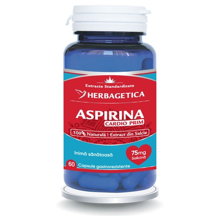Aspirină Cardio Prim, 60 capsule, Herbagetica